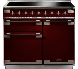 RANGEMASTER  Elise 100 Electric Induction Range Cooker - Red & Chrome